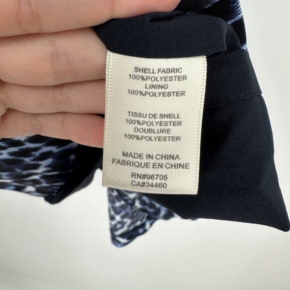 Rebecca Taylor Lynx Blue Leopard Print Mini Fit-n-Flare Dress Blue Size 4 - Picture 8 of 10